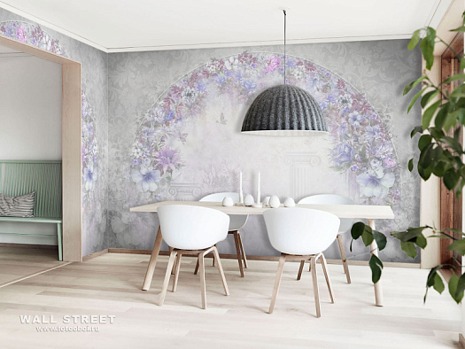 Фотообои в интерьере артикул Floreale 50, ЦВЕТОЧНЫЙ / FLOREALE, Wall street